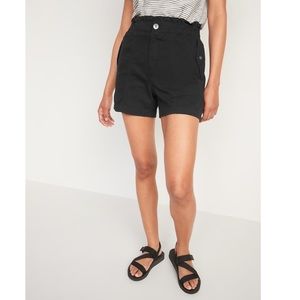 Old Navy High Waisted Black Utility Shorts Size XL